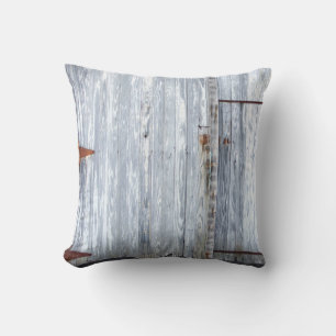 Coussin 16"x16" Jeu d'oreiller blanc Laver en bois Porte d