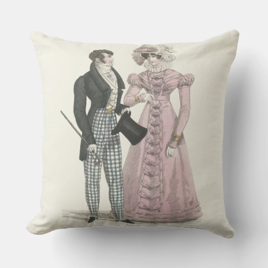 Coussin 1823 Antique Mariage Homme Femme Mode (Recto)