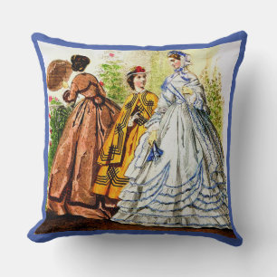 Coussin 1863 Journal Des Jeunes Personnes, plaque de mode