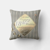 Coussin 18e anniversaire de Mariage Porcelain Jeu d'oeil d (Verso)