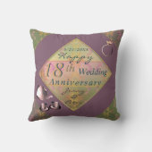 Coussin 18e anniversaire Mariage de la porcelaine Fourre-t (Verso)