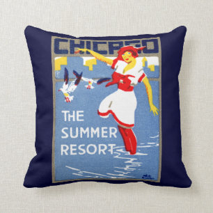 Coussin 1912 Chicago, la station estivale