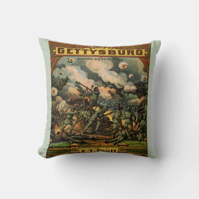 Coussin 1917 La bataille de Gettysburg partition (Recto)