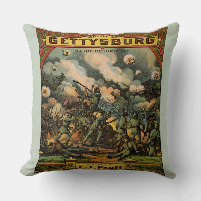 Coussin 1917 La bataille de Gettysburg partition (Recto)