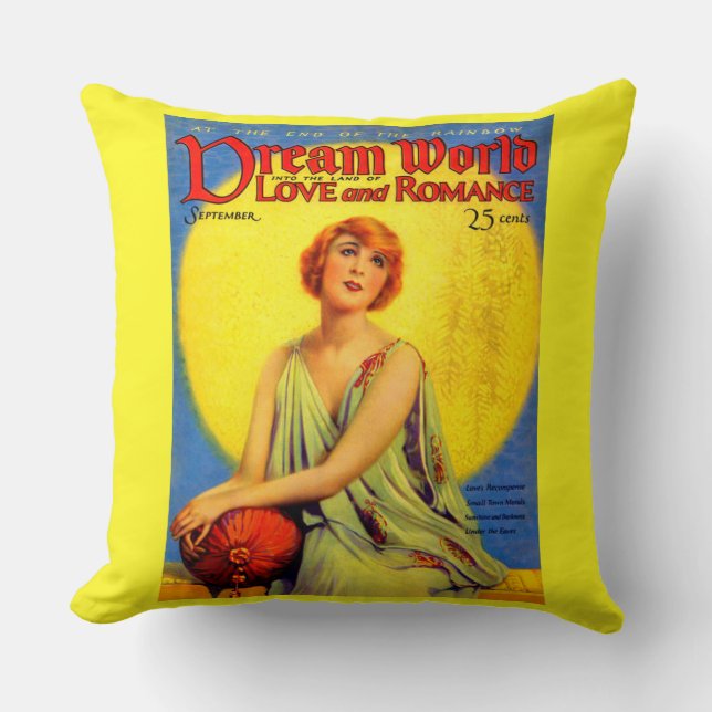 Coussin 1920 Dream World magazine couverture (Recto)