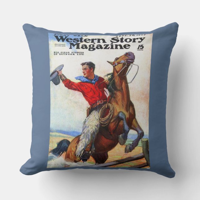 Coussin 1924 La revue Western Story en couverture. (Recto)