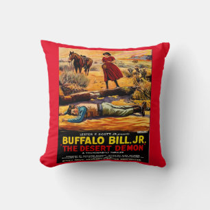 Coussin 1925 Buffalo Bill, Jr. - affiche du film Démon du