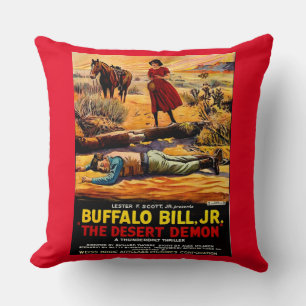 Coussin 1925 Buffalo Bill, Jr. - affiche du film Démon du