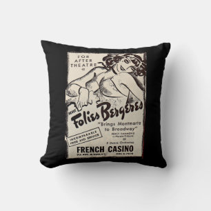 Coussin 1930 Folies Bergere et imprimer