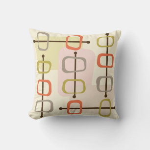 Coussin 1950 Abstrait Art Hollow Rocks Chartreuse Green