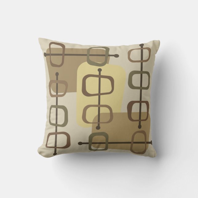 Coussin 1950 Art Abstrait Hollow Rocks Beige (Recto)
