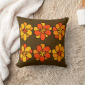 Coussin 1960s 1970s Style Motif de fleurs (Couverture)