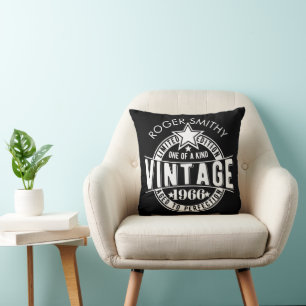 Coussin 1966 60e anniversaire Vintage Vieilli à la perfect