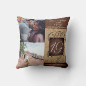 Coussin 19e anniversaire du Mariage bronze foncé   (Verso)