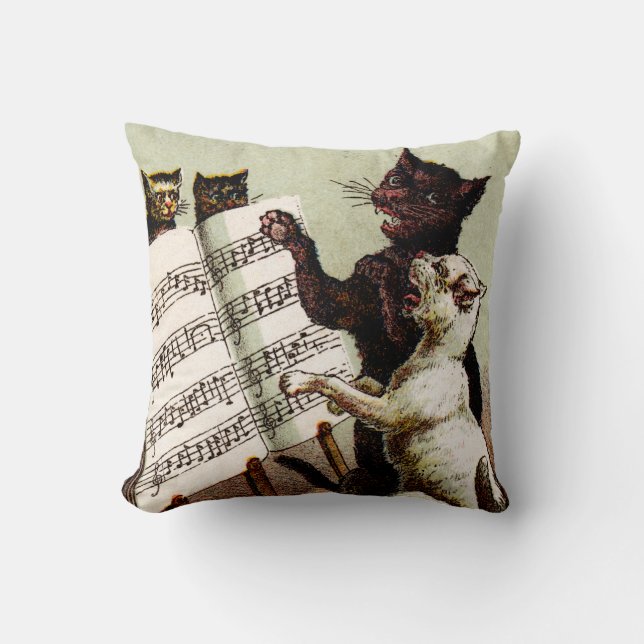 Coussin 19e C. Chats chanteurs (Recto)