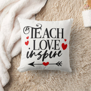 Coussin 1/2 Enseigner l'amour Inspirer Chemise maternelle