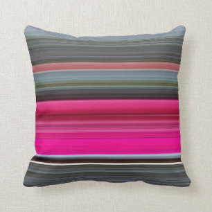 Coussin #1 abstrait : Couleur cerise et gris
