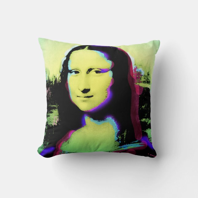 Coussin 1 d'art de Mona Lisa (Recto)