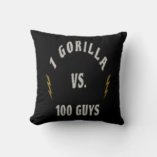 Coussin 1 Gorille contre 100 hommes
