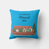 Coussin 1er Noël de Mariage 2025 | Nouveau Canapé Cozy Mig (Verso)
