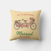 Coussin 1er Noël de Mariés 2025 | Jeune Couple Marié (Verso)