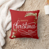 Coussin 1er Noël en grande soeur photo personnalisée / nom (Couverture)