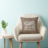 Coussin 1er Noël M. Mme Rustic Country Burlap (Chaise)