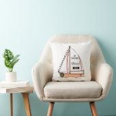 Coussin 1er Noël Mariés 2025 | Mignon Thème Marin (Chaise)