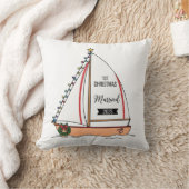 Coussin 1er Noël Mariés 2025 | Mignon Thème Marin (Couverture)