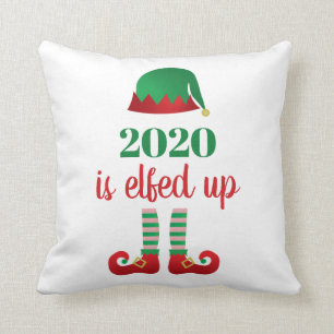 Coussin 2020 Est Elfed Up Funny Christmas Quarantine Disan