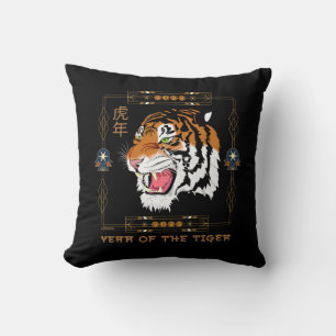 Coussin 2022 ANNÉE DU TIGRE Cadeau du Nouvel An chinois