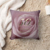 Coussin 2023 Rose Mariage d'or 50e anniversaire Parents (Couverture)