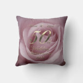 Coussin 2023 Rose Mariage d'or 50e anniversaire Parents (Verso)