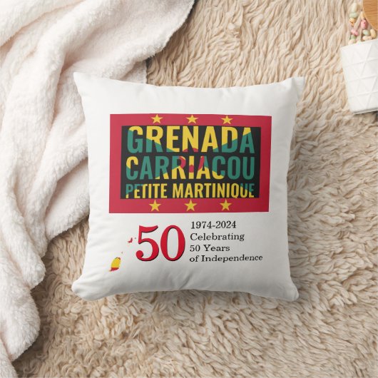 Coussin 2024 INDÉPENDANCE DE LA GRENADINE 50e ANNIVERSAIRE (Couverture)