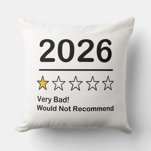 Coussin 2026 une étoile évaluation ne recommanderait pas (Recto)