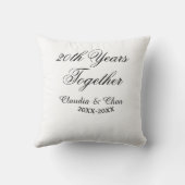 Coussin 20 ans ensemble anniversaire nom date année sim (Verso)
