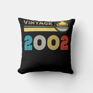 Coussin 20 ans Vieux Vintage 2002 Retro 20e anniversaire