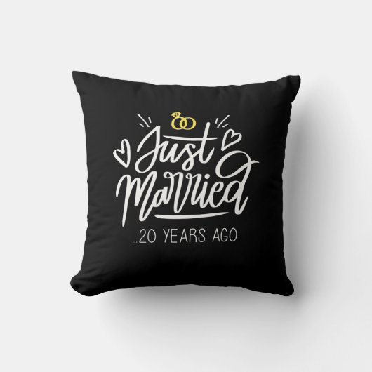 Coussin 20e anniversaire de mariage (Recto)