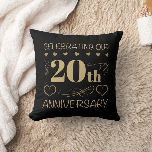 Coussin 20e anniversaire de mariage (Couverture)