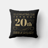 Coussin 20e anniversaire de mariage (Verso)