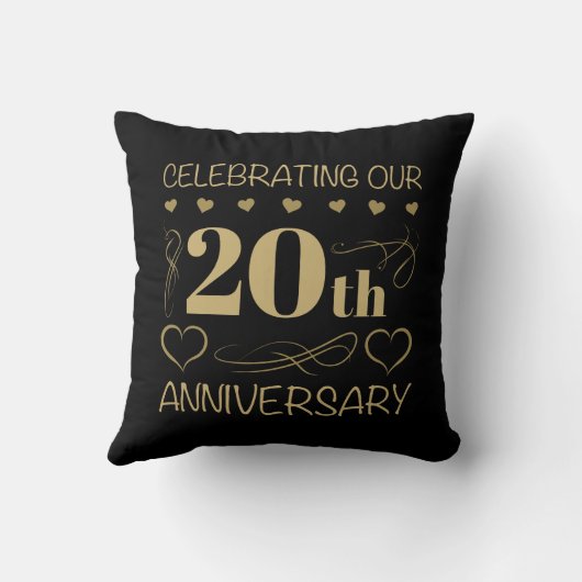 Coussin 20e anniversaire de mariage (Verso)