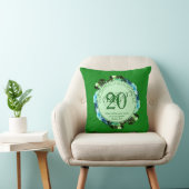 Coussin 20e anniversaire du Mariage EMERALD | chrétien (Chaise)