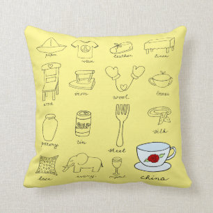 Coussin 20ème cadeau moderne d'anniversaire de mariage