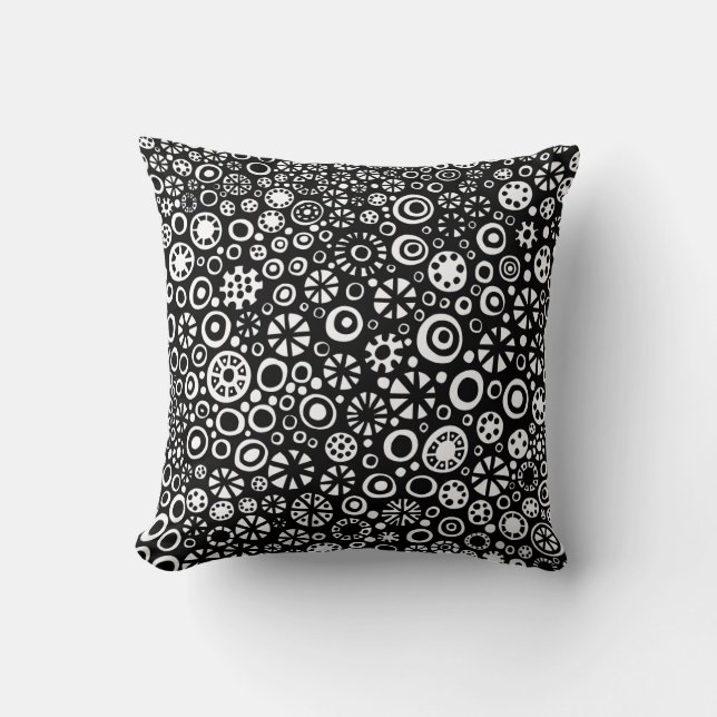 Coussin 210712 - Noir et blanc (Recto)