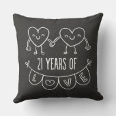 Coussin 21e Anniversary Poison Chalk Hearts (Verso)