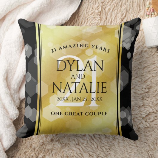 Coussin 21ème anniversaire de Mariage en laiton (Couverture)