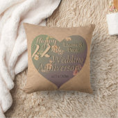 Coussin 22nd Wedding Anniversary HeartThrow Pillow (Couverture)