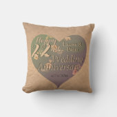 Coussin 22nd Wedding Anniversary HeartThrow Pillow (Recto)