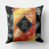 Coussin 23e anniversaire de Mariage de Topaz impérial (Verso)