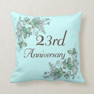 Coussin 23ème Carreau de cadeau d'anniversaire